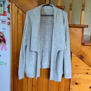 Grey cardigan style sweater